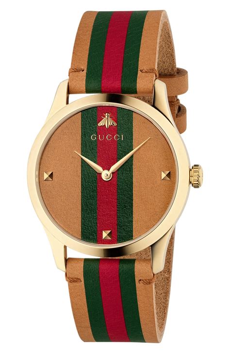 gucci g 10 m|gucci g timeless leather strap.